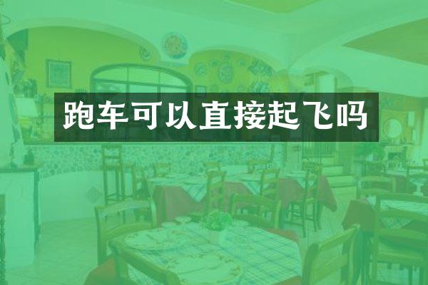 跑车可以直接起飞吗