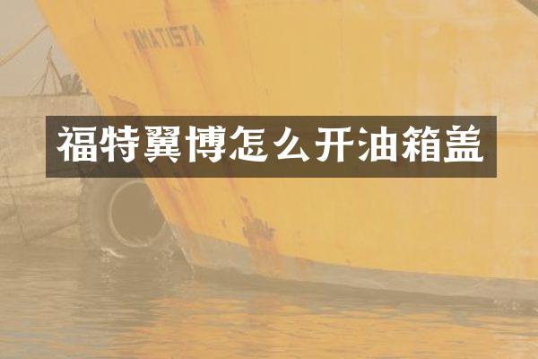 福特翼博怎么开油箱盖