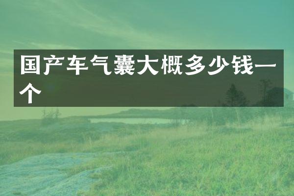 国产车气囊大概多少钱一个