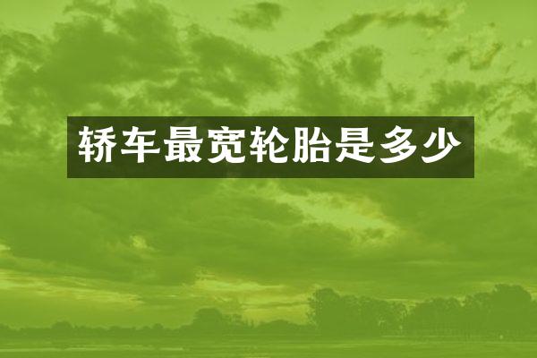 轿车最宽轮胎是多少