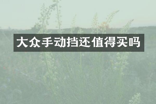 大众手动挡还值得买吗