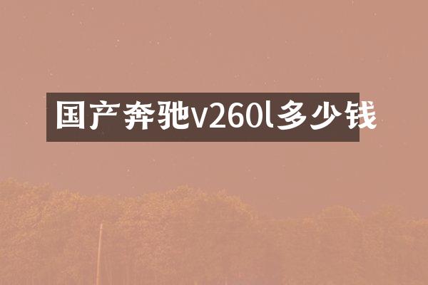 国产奔驰v260l多少钱