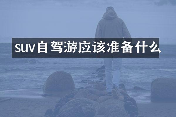 suv自驾游应该准备什么