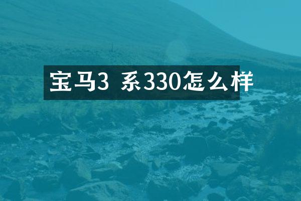 宝马3 系330怎么样