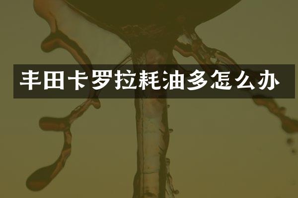 丰田卡罗拉耗油多怎么办