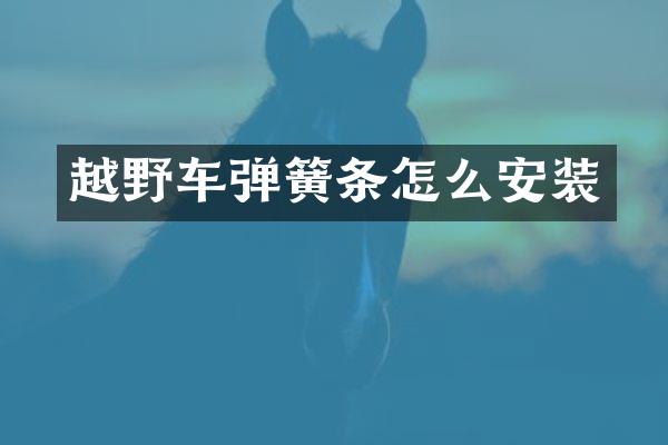 越野车弹簧条怎么安装