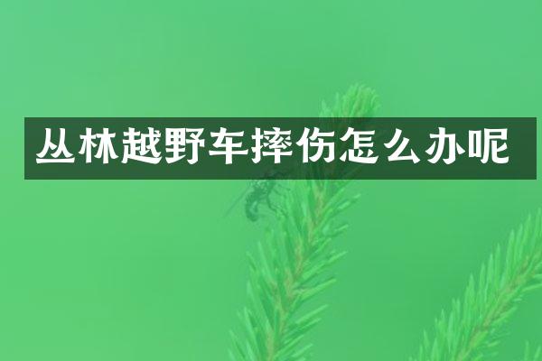 丛林越野车摔伤怎么办呢