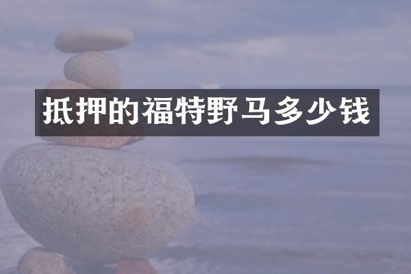 抵押的福特野马多少钱