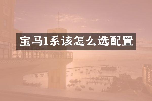 宝马1系该怎么选配置