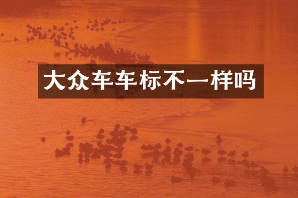 大众车车标不一样吗