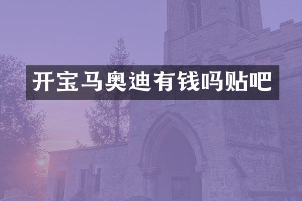 开宝马奥迪有钱吗贴吧