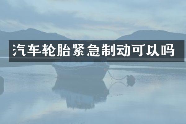 汽车轮胎紧急制动可以吗