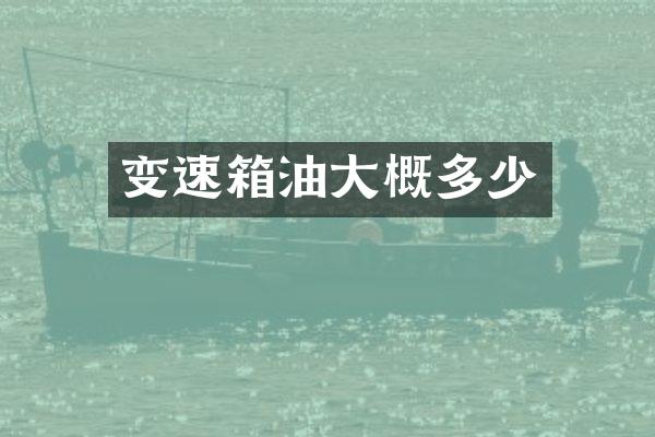 变速箱油大概多少