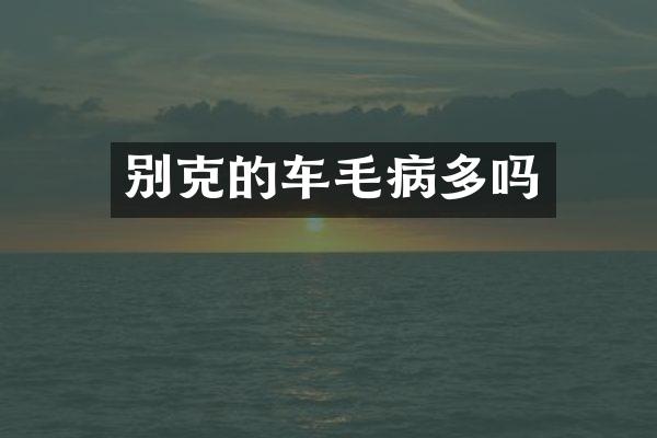 别克的车毛病多吗