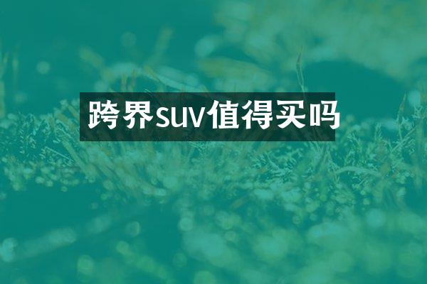 跨界suv值得买吗