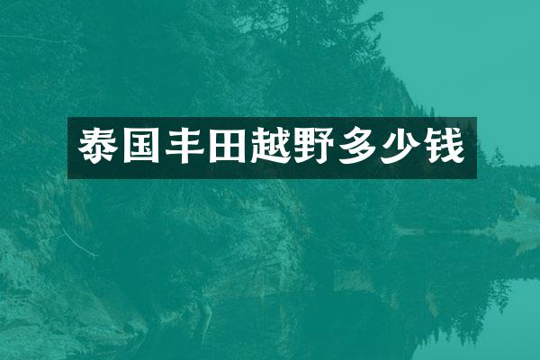 泰国丰田越野多少钱