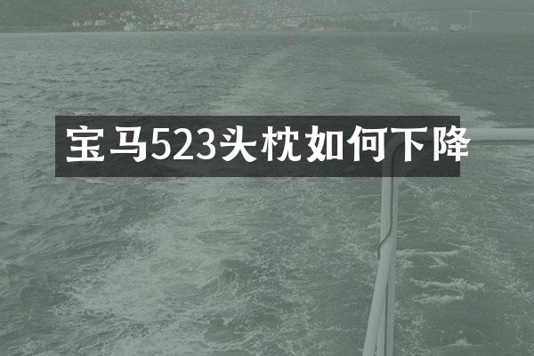 宝马523头枕如何下降