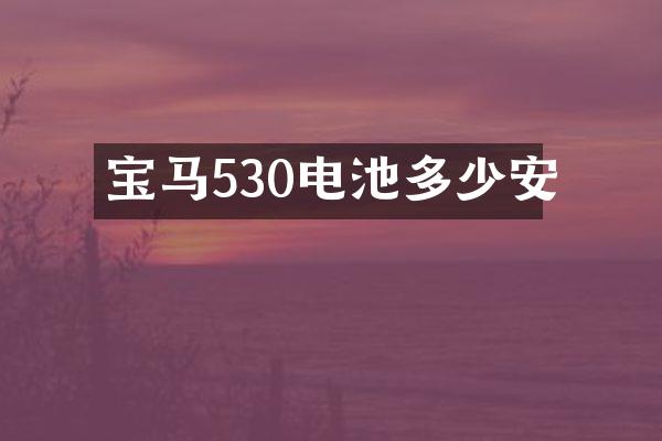 宝马530电池多少安