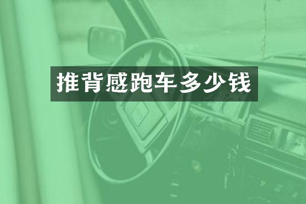 推背感跑车多少钱
