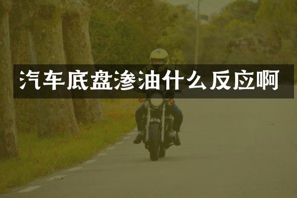 汽车底盘渗油什么反应啊
