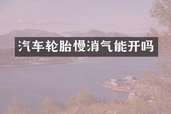 汽车轮胎慢消气能开吗