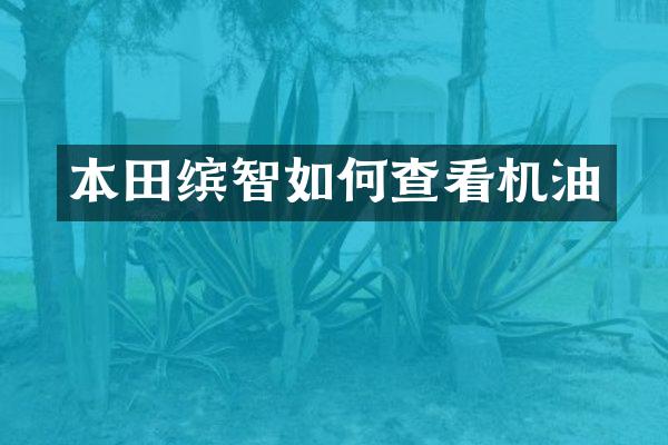 本田缤智如何查看机油