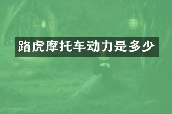 路虎摩托车动力是多少