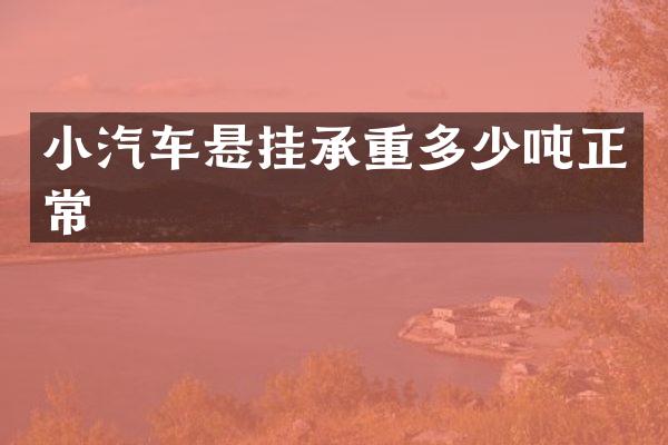 小汽车悬挂承重多少吨正常