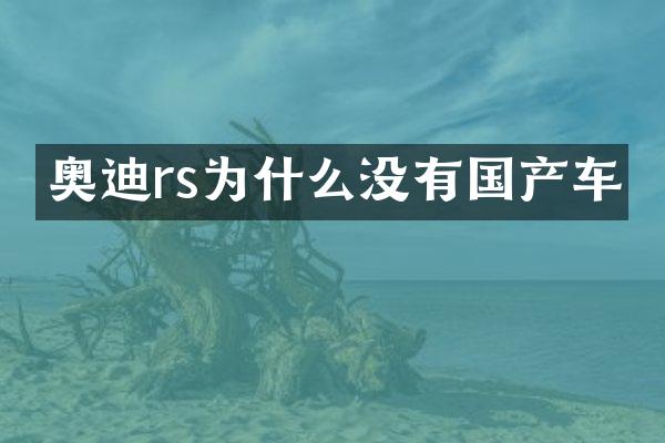 奥迪rs为什么没有国产车