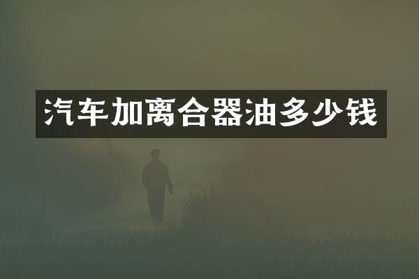汽车加离合器油多少钱