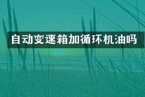 自动变速箱加循环机油吗