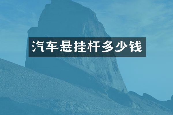 汽车悬挂杆多少钱