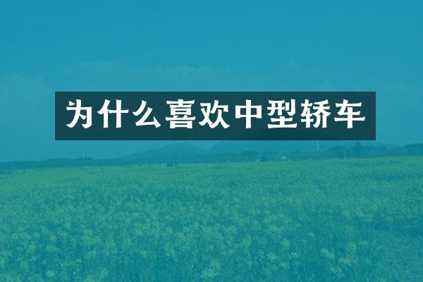 为什么喜欢中型轿车