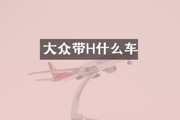 大众带H什么车