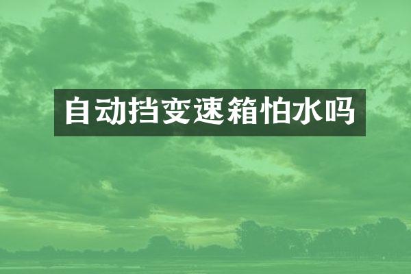 自动挡变速箱怕水吗