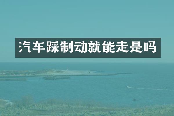 汽车踩制动就能走是吗