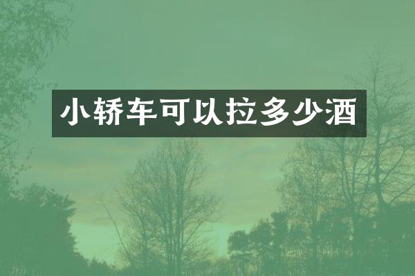 小轿车可以拉多少酒