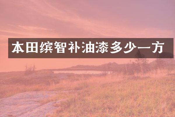本田缤智补油漆多少一方