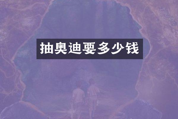 抽奥迪要多少钱