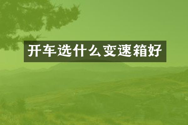 开车选什么变速箱好