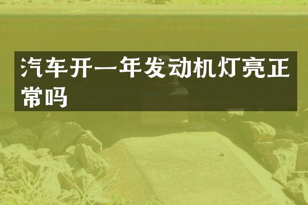 汽车开一年发动机灯亮正常吗
