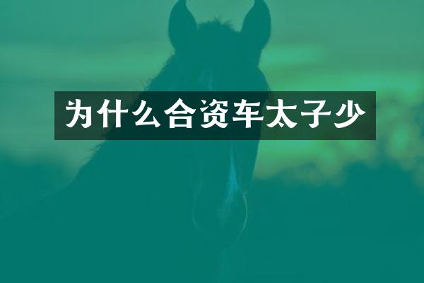 为什么合资车太子少