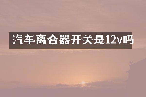 汽车离合器开关是12v吗