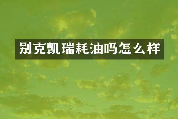 别克凯瑞耗油吗怎么样