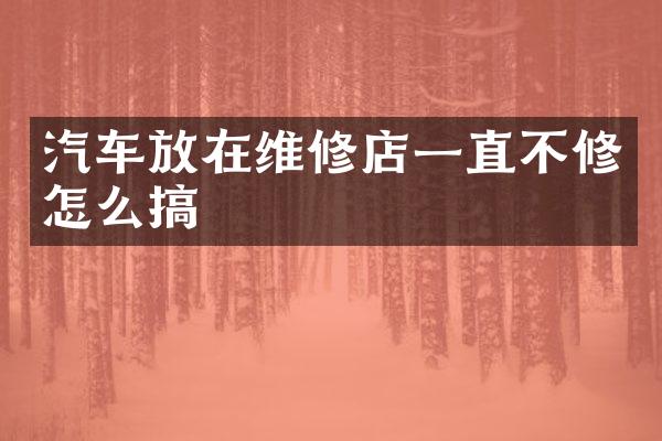 汽车放在维修店一直不修怎么搞