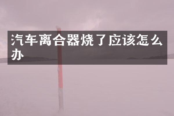 汽车离合器烧了应该怎么办
