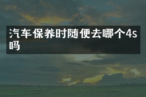 汽车保养时随便去哪个4s店吗