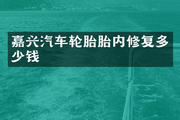 嘉兴汽车轮胎胎内修复多少钱