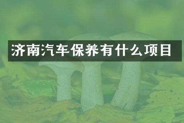 济南汽车保养有什么项目