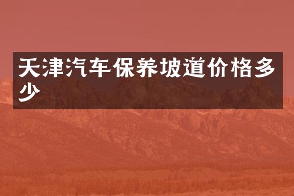 天津汽车保养坡道价格多少